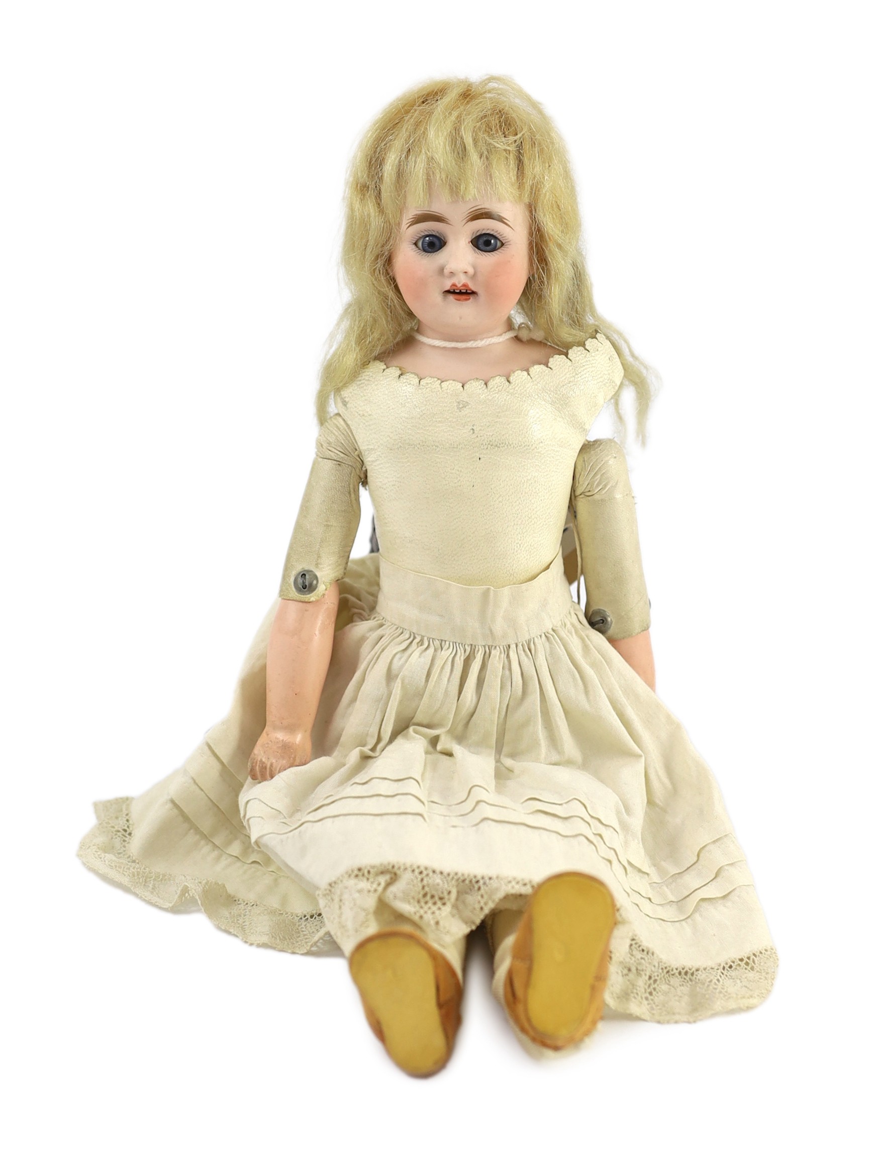 An Armand Marseille shoulder-bisque doll, German, circa 1896, 14in.